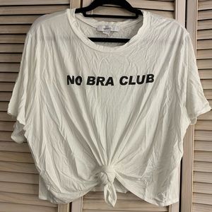 No bra club t shirt